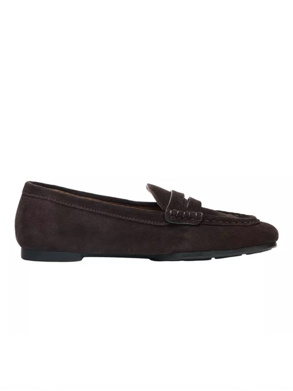 Zara Dark Brown Suede Women's Moccasins